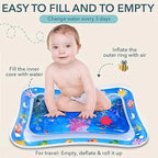 Baby Water Play Mat Inflatable Tummy Time Activity Play Mat for Infants & Toddlers