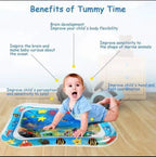 Baby Water Play Mat Inflatable Tummy Time Activity Play Mat for Infants & Toddlers