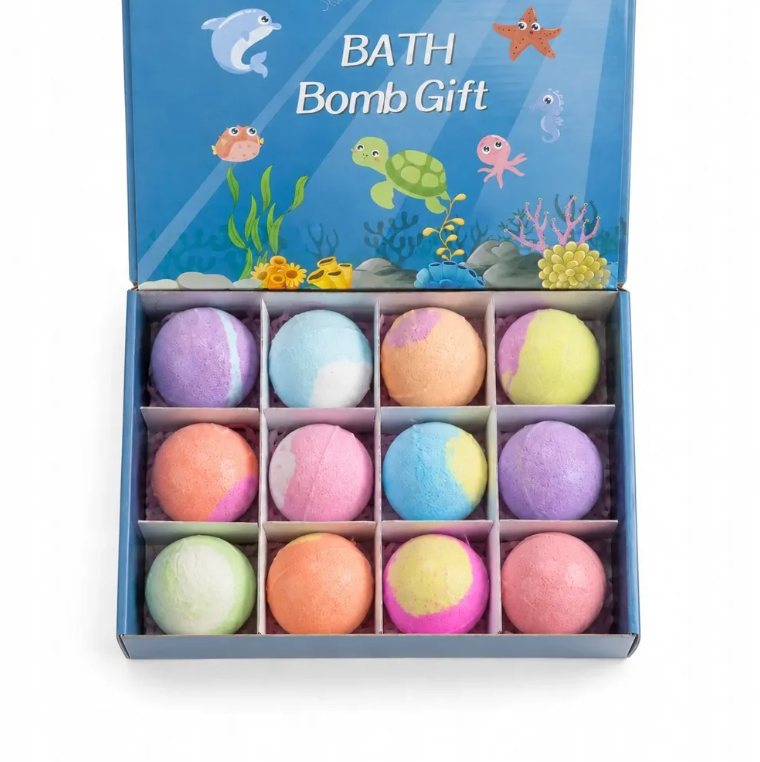 Kids Bath Bombs with Surprise Toys Inside pack of 12