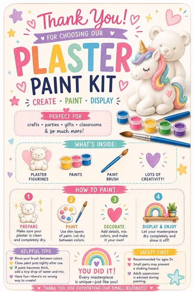 DIY Paint Kit For Kids Creative Play And Party Favors With Unpainted Plaster Figures Daisy Grapes Pineapple
